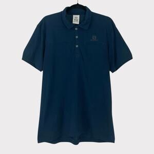 💙3 for $15 Salomon Mens Navy Blue Short Sleeve Polo Shirt